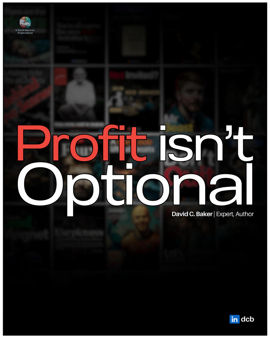 Profit Isn't Optional Profit Isn't Optional