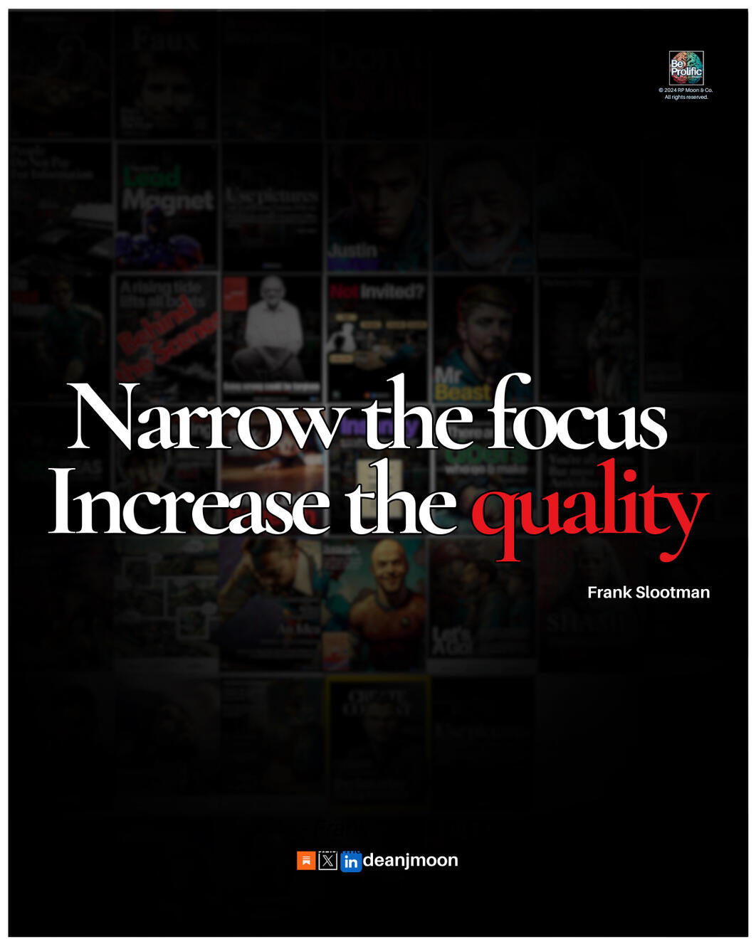 Narrow the Focus Narrow the Focus